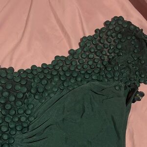 Ema Savahl Elegant Green Textured Women's Dress